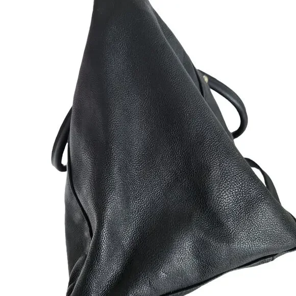 Steve Madden Medium Sized Black Purse Yellow Trim Zipper Details - Picture 9 of 11